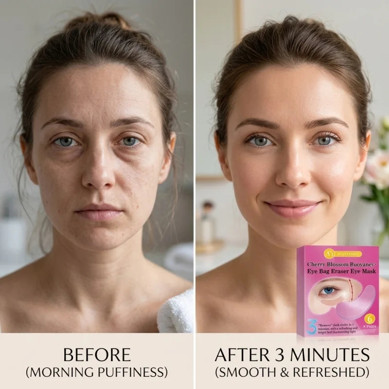 GlowRitual™ Cherry Blossom Hydrogel Eye Masks — 6-Pack