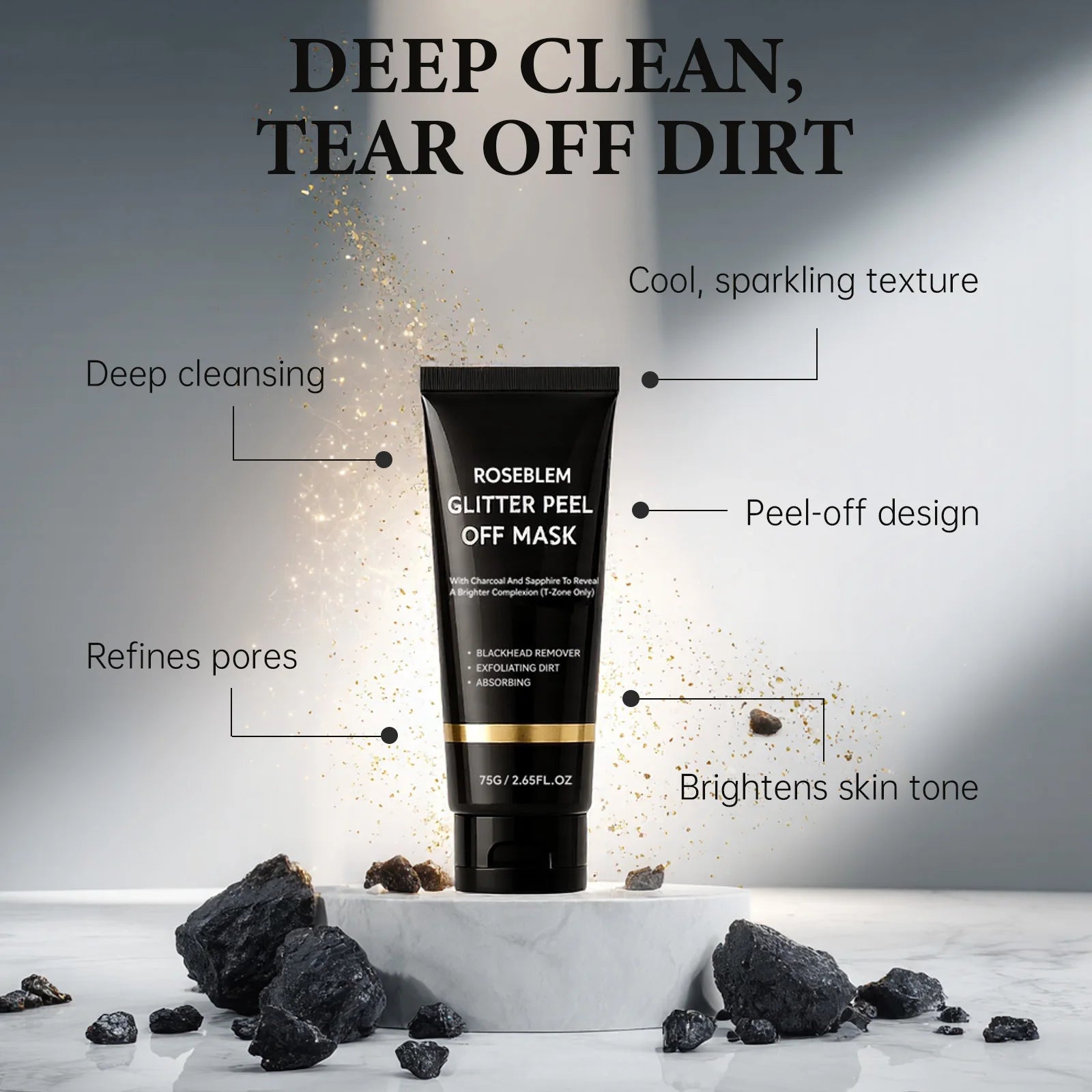 GlowRitual™ Activated Charcoal Blackhead Peel-Off Mask